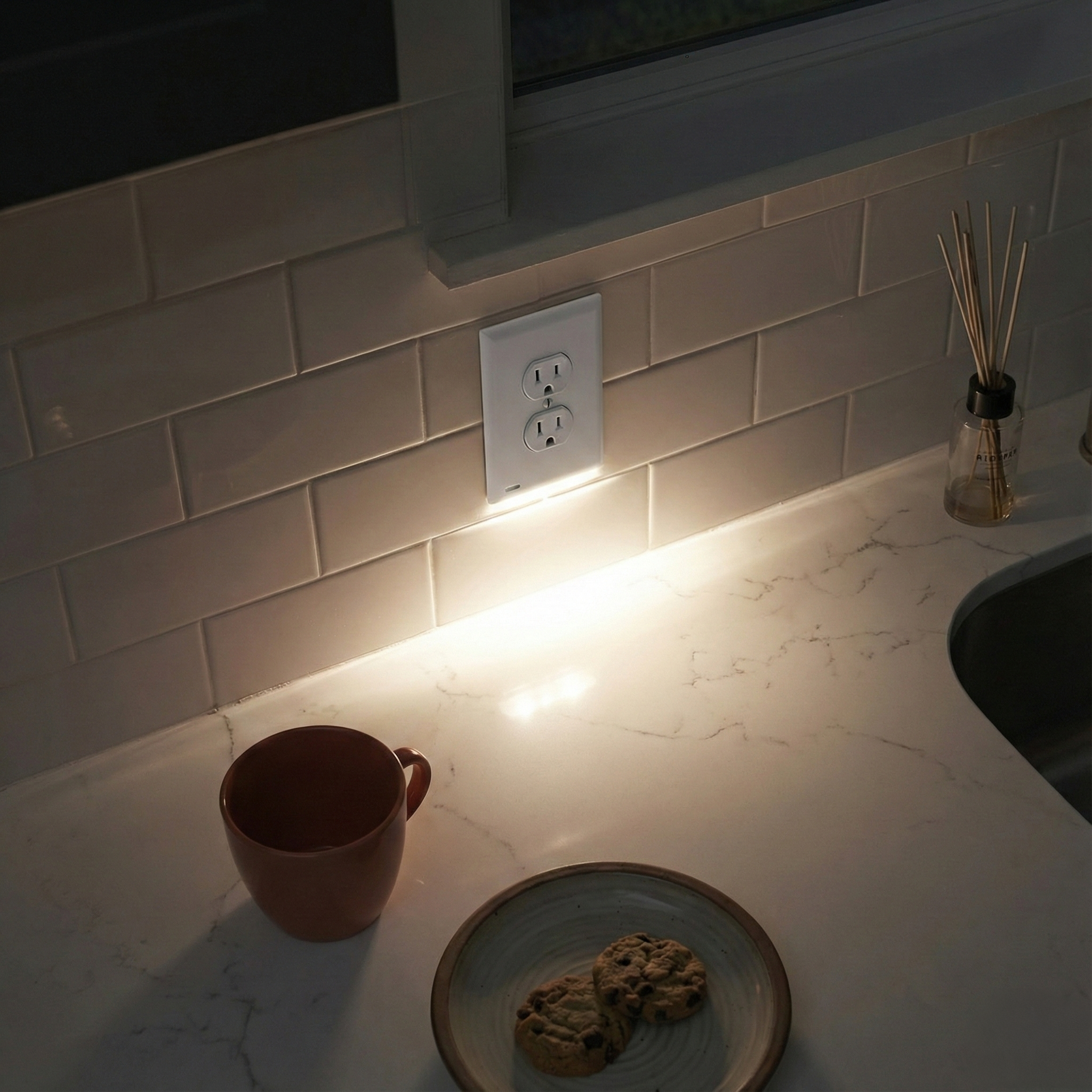 Countertop lit by a GuideLight