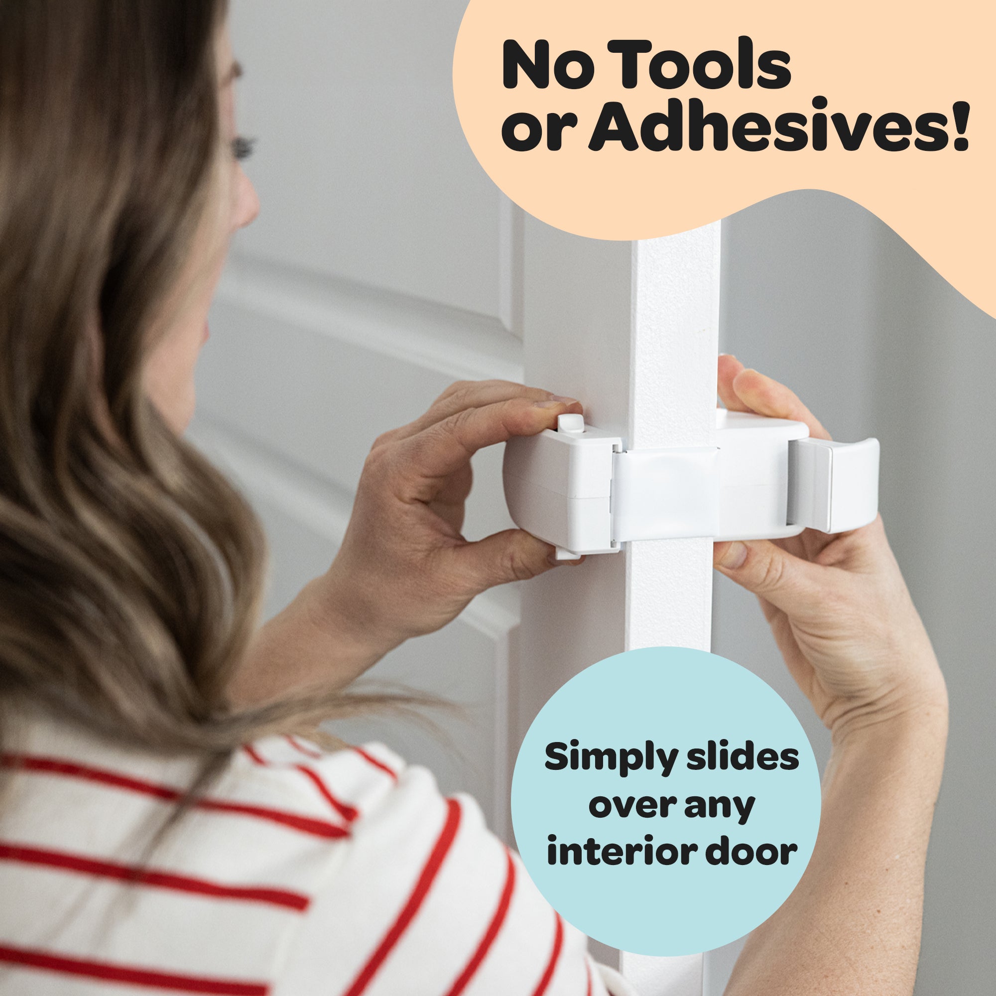 Door Locks For Kids Safety 4 Pack – GlideLok Child Safety Door Top Lock ...