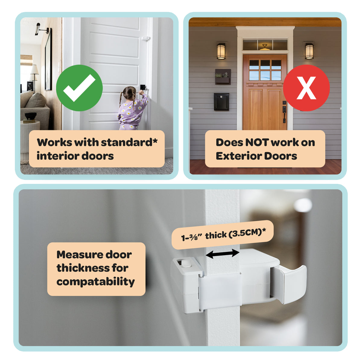 Huglock HugLock | The Snap-On Door Lock Kids Can't Reach...or Defeat!